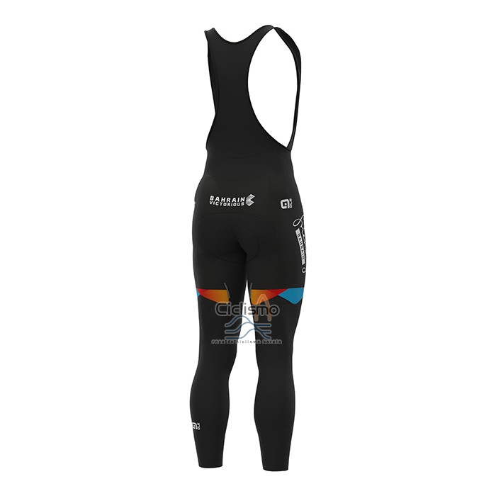 Bahrain Victorious Ropa Ciclismo Culotte Largo 2022 Mangas Largas Rojo